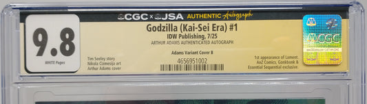 GODZILLA KAI-SEI ERA #1 - IDW 2025 - CGC 9.8 - SIGNED ARTHUR ADAMS VARIANT B