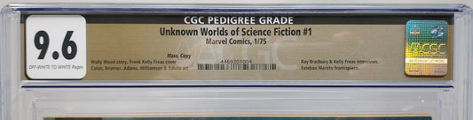 UNKNOWN WORLDS OF SCIENCE FICTION #1 - MARVEL 1975 - CGC 9.6 - MASS PEDIGREE COPY