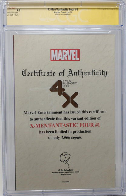 X-MEN/FANTASTIC FOUR #1 - MARVEL 2020 - CGC 9.8 - FRANK CHO SIGNED GIND VARIANT