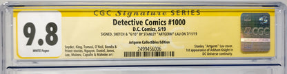 DETECTIVE COMICS #1000 - DC 2019 - CGC 9.8 - ARTGERM SIGNED SKETCH WEBSTORE EXC.