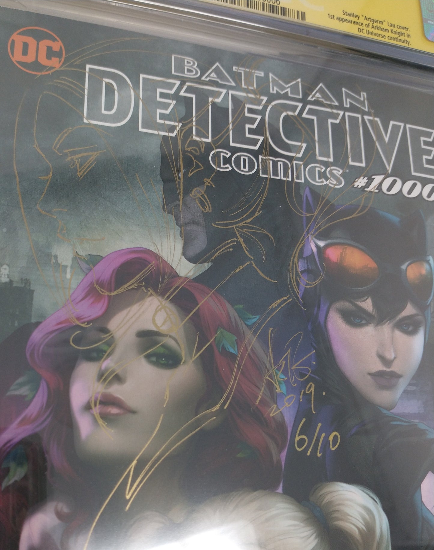 DETECTIVE COMICS #1000 - DC 2019 - CGC 9.8 - ARTGERM SIGNED SKETCH WEBSTORE EXC.