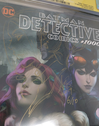 DETECTIVE COMICS #1000 - DC 2019 - CGC 9.8 - ARTGERM SIGNED SKETCH WEBSTORE EXC.