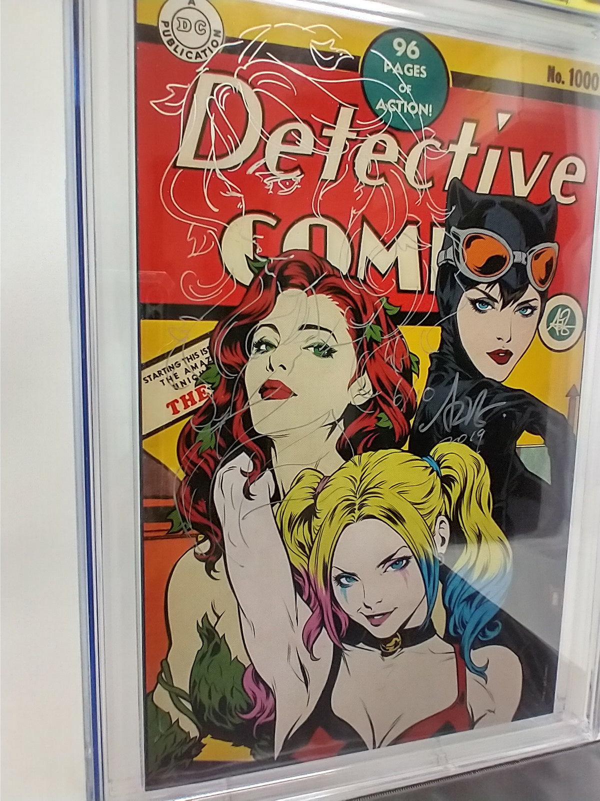 DETECTIVE COMICS #1000 - DC 2019 - CGC 9.8 - ARTGERM SIGNED SKETCH GOLDEN AGE VAR