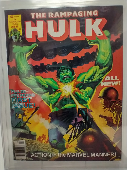 RAMPAGING HULK #1 - MARVEL 1977 - CGC 9.6 - STAN LEE SIGNED