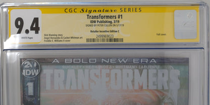 TRANSFORMERS #1 - IDW 2019 - CGC 9.4 - PETER CULLEN SIGNED
