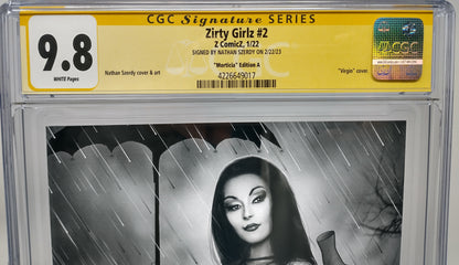 ZIRTY GIRLZ #2 - Z COMICZ 2022 - CGC 9.8 - MORTICIA CVR SIGNED NATHAN SZERDY