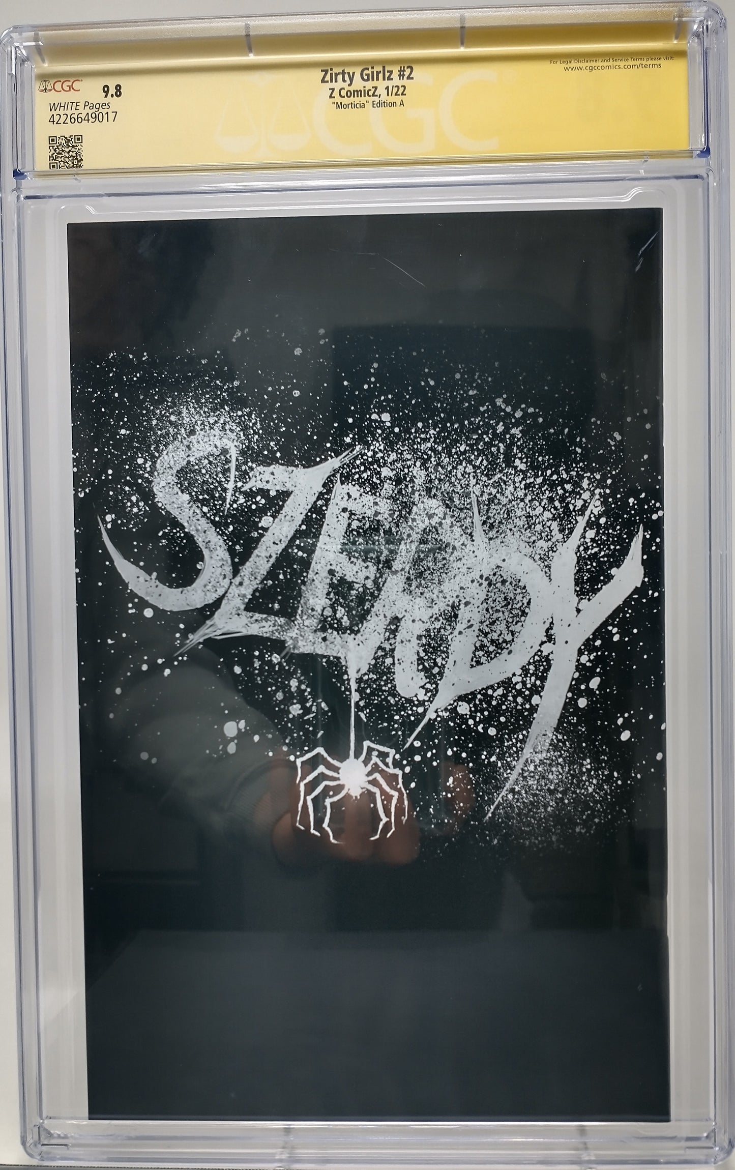 ZIRTY GIRLZ #2 - Z COMICZ 2022 - CGC 9.8 - MORTICIA CVR SIGNED NATHAN SZERDY