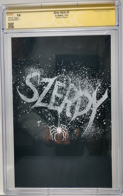 ZIRTY GIRLZ #2 - Z COMICZ 2022 - CGC 9.8 - MORTICIA CVR SIGNED NATHAN SZERDY
