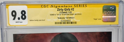 ZIRTY GIRLZ #2 - Z COMICZ 2022 - CGC 9.8 - WEDNESDAY FOIL NATHAN SZERDY