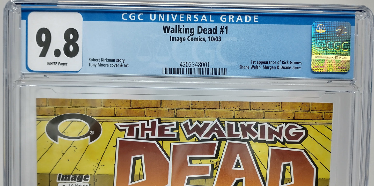 THE WALKING DEAD #1 - IMAGE 2003 - CGC 9.8 - 1ST RICK GRIMES APPEARANCE