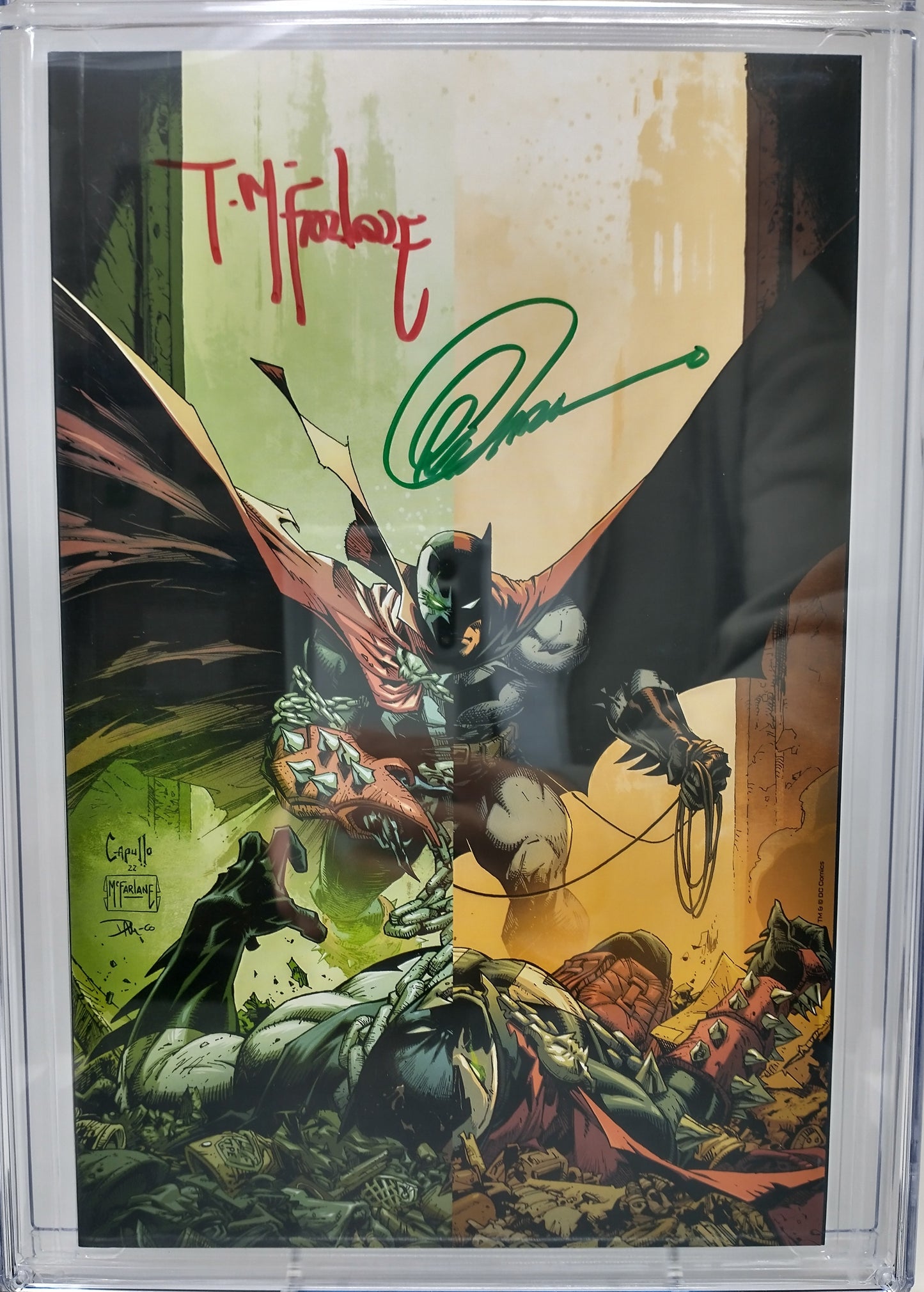 BATMAN/ SPAWN #1 - DC 2023 - CGC 9.8 - SIGNED BY TODD MCFARLANE & GREG APULLO C CVR