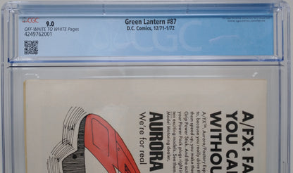 GREEN LANTERN #87 - DC 1971 - CGC 9.0 - 1ST JOHN STEWART APPEARANCE
