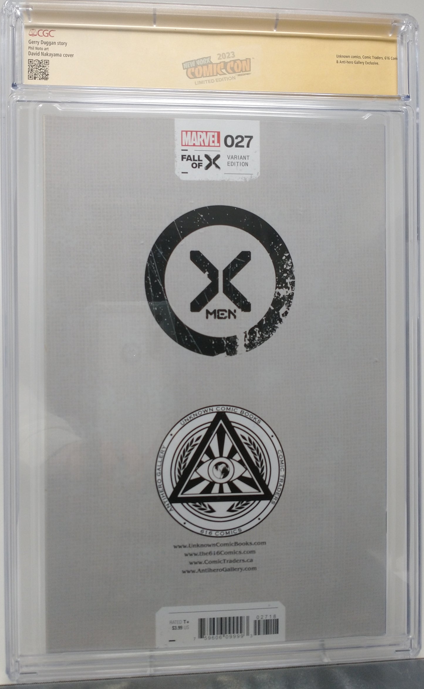 X-MEN #27 - MARVEL 2023 - CGC 9.8 - SIGNED & SKETECH BY DAVID NAKAYAMA D.NA