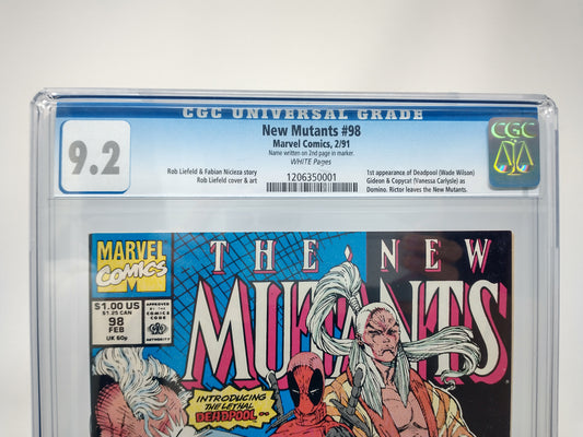NEW MUTANTS #98 - MARVEL 1991 - CGC 9.2 - 1ST DEADPOOL APPEARANCE