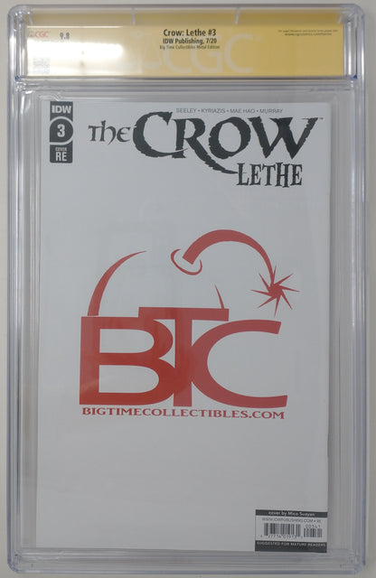 CROW: LETHE #3 - IDW 2020 - CGC 9.8 - SIGNED METAL VARIANT JAMES O'BARR