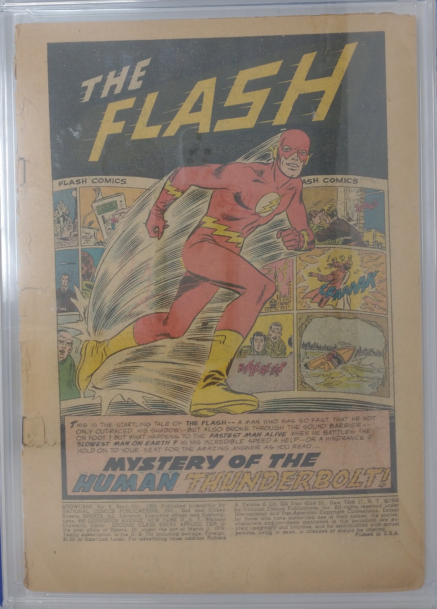SHOWCASE #4 - DC 1956 - CGC NG - 1ST BARRY ALLEN - MISSING COVER