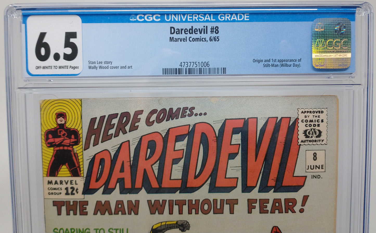 DAREDEVIL #8 - MARVEL 1965 - CGC 6.5 - 1ST STILT-MAN APPEARANCE