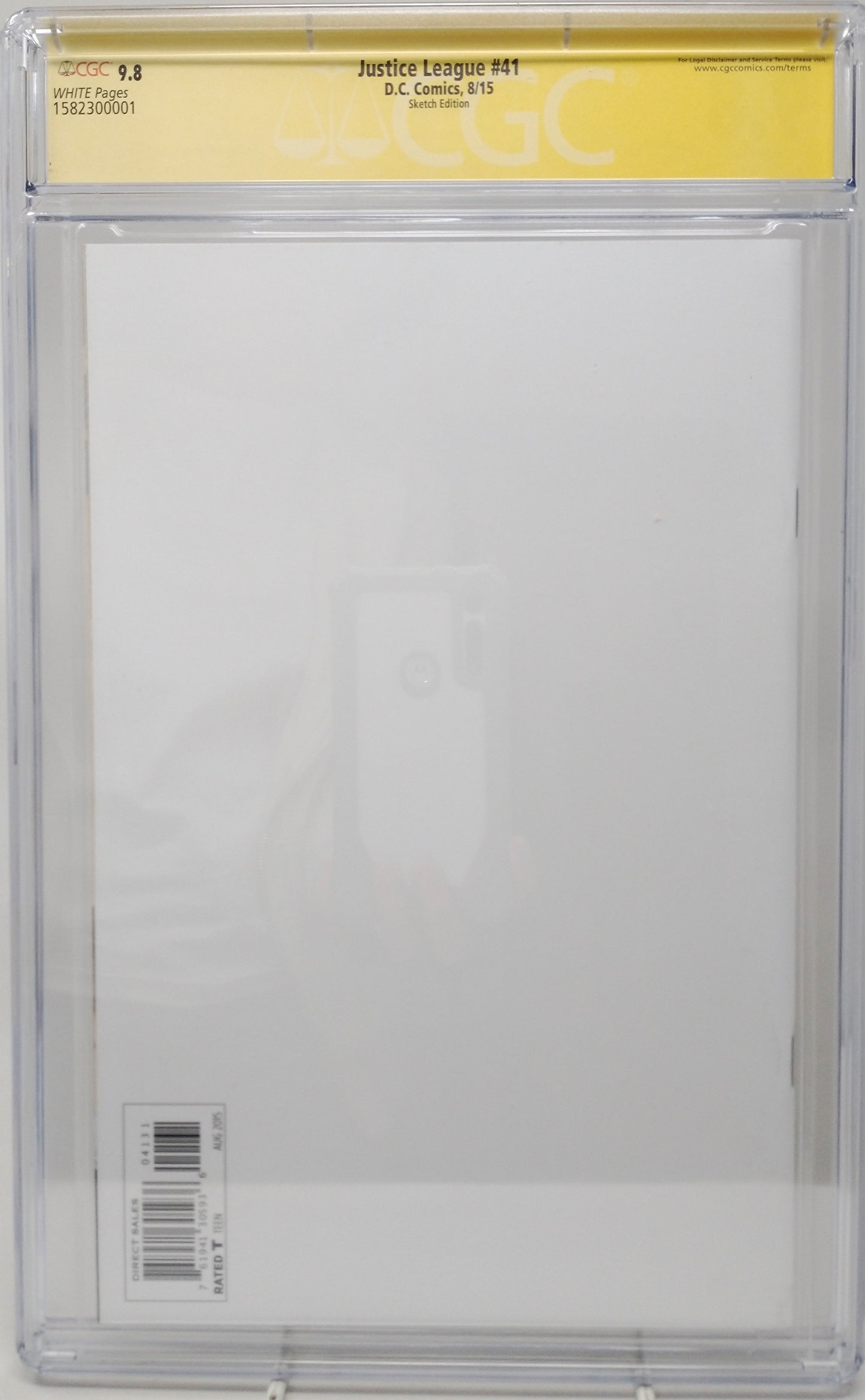 JUSTICE LEAGUE #1 - DC 2015 - CGC 9.8 - SIGNED SKETCH COVER BY NEAL ADAMS
