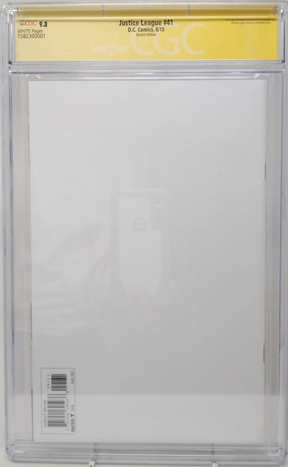 JUSTICE LEAGUE #1 - DC 2015 - CGC 9.8 - SIGNED SKETCH COVER BY NEAL ADAMS
