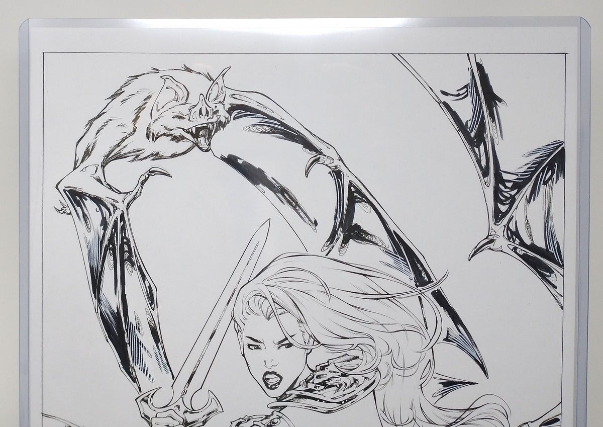RED SONJA ORIGINAL ART SKETCH BY ELIAS CHATZOUDIS