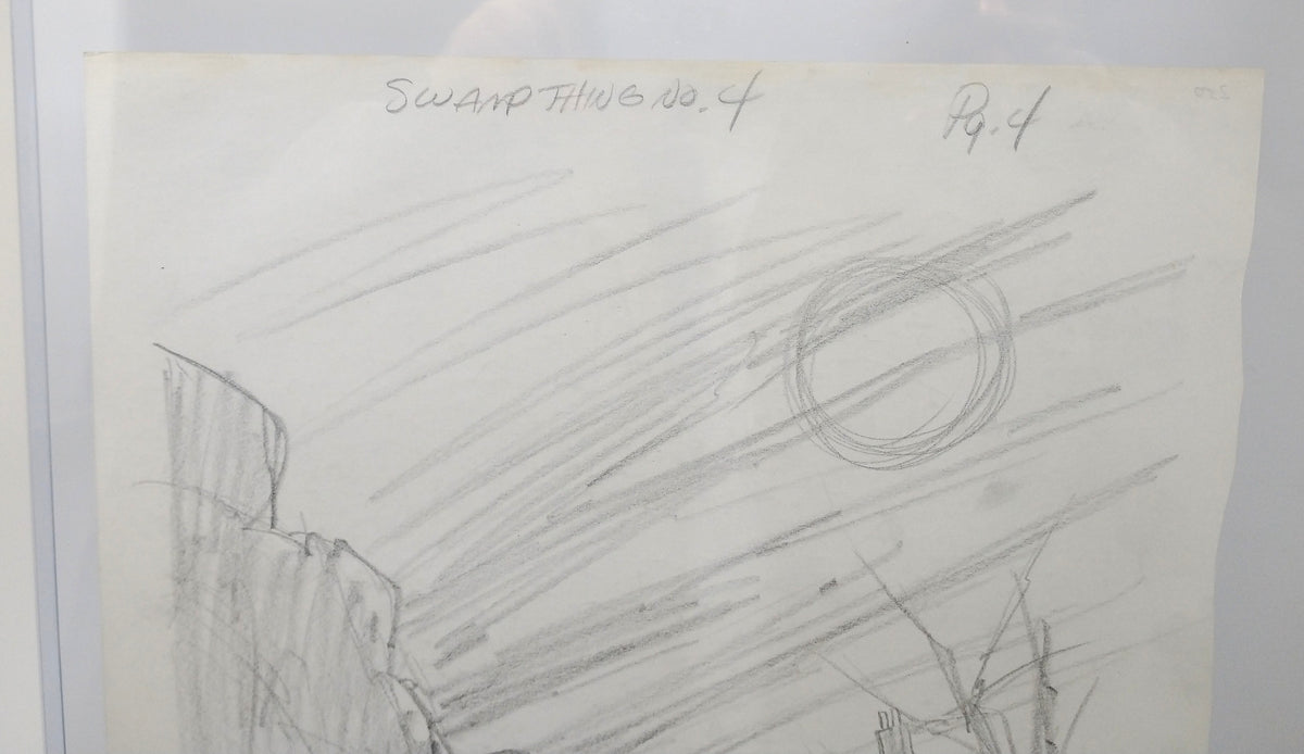 SWAMP THING #4 PRELIMINARY SKETCH BY BERNIE WRIGHTSON ORIGINAL ART