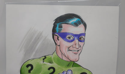 FULL COLOR RIDDLER ORIGINAL SKETCH BY JOE GIELLA