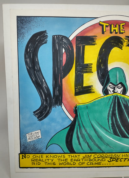 FULL COLOR SPECTRE ORIGINAL ART BY SHELSON MOLDOFF