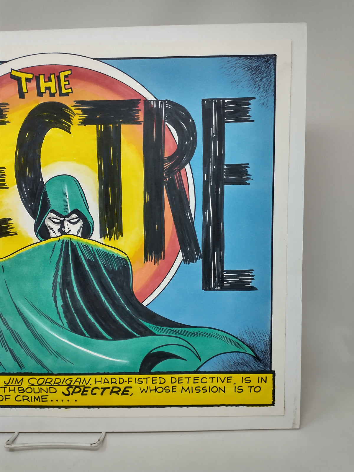 FULL COLOR SPECTRE ORIGINAL ART BY SHELSON MOLDOFF
