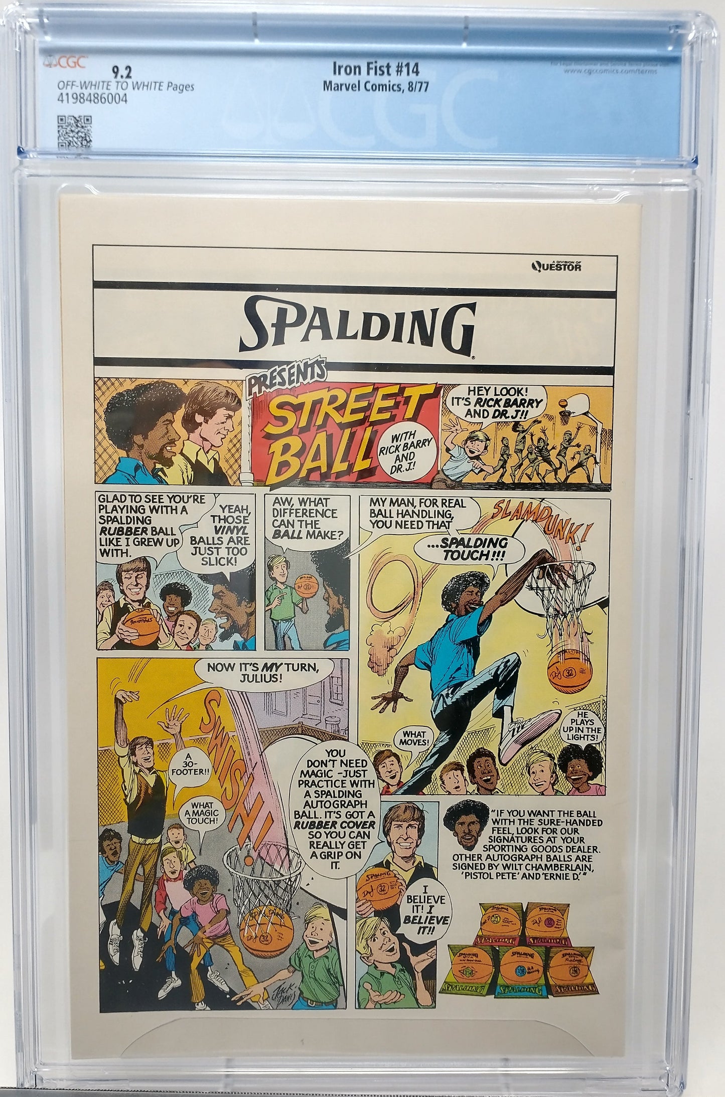 IRON FIST #14 - MARVEL 1977 - CGC 9.2 - FIRST APPEARANCE OF SABERTOOTH