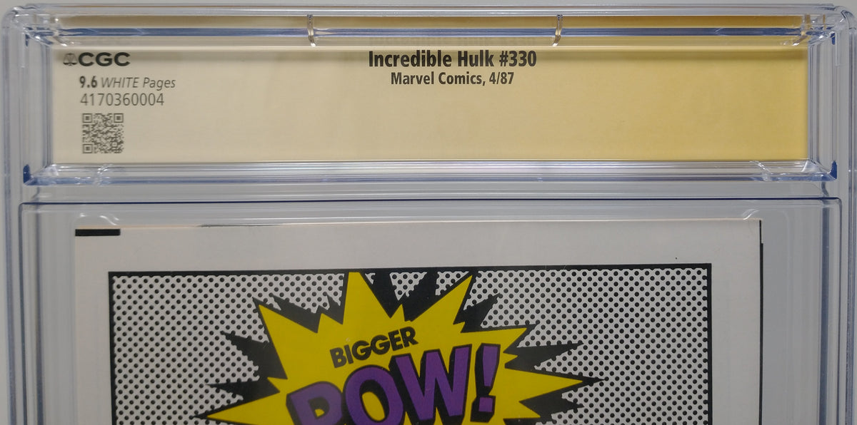 INCREDIBLE HULK #330 - MARVEL 1987 - CGC 9.6 - TODD MCFARLANE SIGNED
