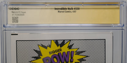 INCREDIBLE HULK #330 - MARVEL 1987 - CGC 9.6 - TODD MCFARLANE SIGNED