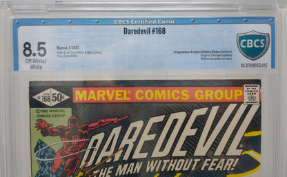 DAREDEVIL #168 - MARVEL 1981 - CBCS 8.5 - 1ST ELEKTRA APPEARANCE