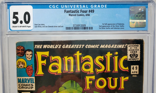 FANTASTIC FOUR #49 - MARVEL 1966 - CGC 5.0 - INTRO GALACTUS & 2ND SILVER SURFER