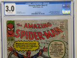 AMAZING SPIDER-MAN #3 - MARVEL 1963 - CGC 3.0 GD/VG - 1ST DOC OCTOPUS APPEARANCE