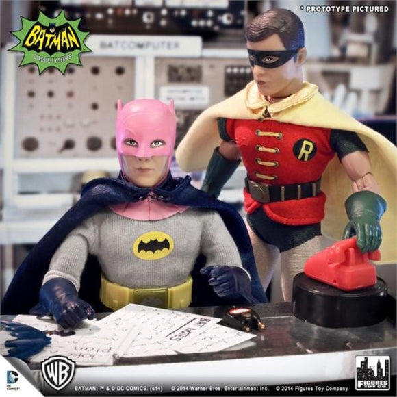 BATMAN 66 RETRO BATMAN PINK COWL 8IN AF