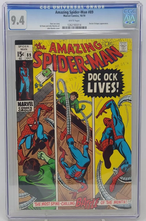 AMAZING SPIDER-MAN #89 ~ MARVEL 1970 ~ CGC 9.4