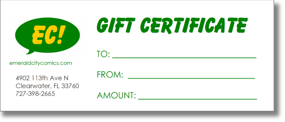 Emerald City IN-STORE Gift Certificate!