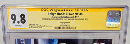 ROBYN HOOD I LOVE NY #8 - ZENESCOPE 2017 - CGC 9.8 - WILLIAM SHATNER SIGNED