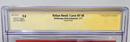 ROBYN HOOD I LOVE NY #8 - ZENESCOPE 2017 - CGC 9.8 - WILLIAM SHATNER SIGNED