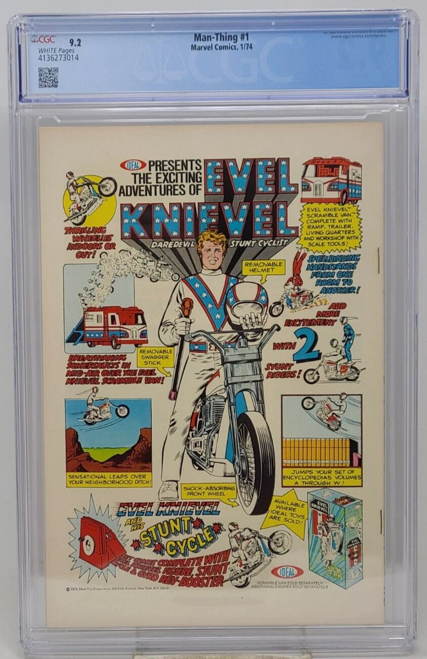 MAN-THING #1 - MARVEL 1974 - CGC 9.2 - 2ND HOWARD THE DUCK