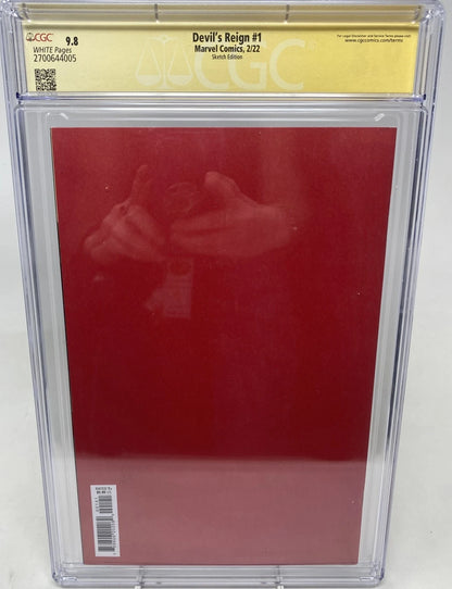 DEVILS REIGN #1 - MARVEL 2022 - CGC 9.8 - FRANK MILLER SKETCH AND SIGNED