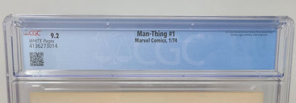 MAN-THING #1 - MARVEL 1974 - CGC 9.2 - 2ND HOWARD THE DUCK