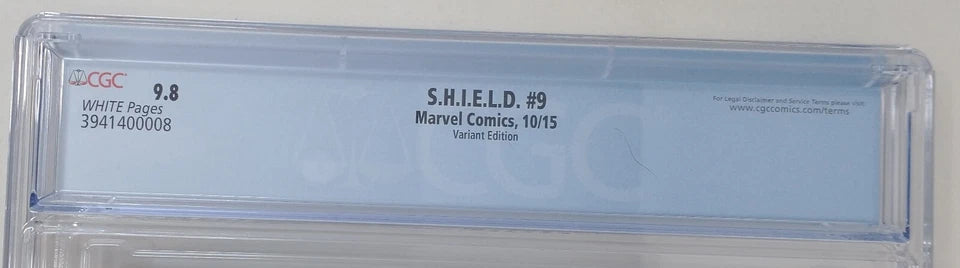 SHIELD #9 - MARVEL 2015 - CGC 9.8 NM/MT - 1ST STAKE AND HOWLING COMMANDOS ROSTER