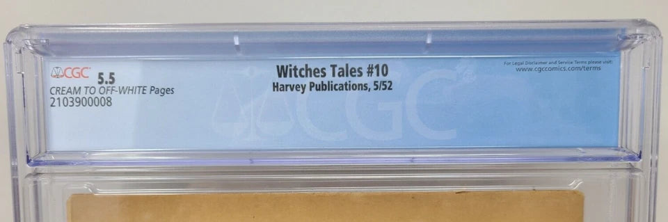 WITCHES TALES #10 - HARVEY 1952 - CGC 5.5 - PRE-CODE HORROR