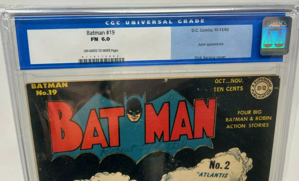 BATMAN #19 - DC COMICS 1943 - CGC 6.0 FN - JOKER APPEARANCE