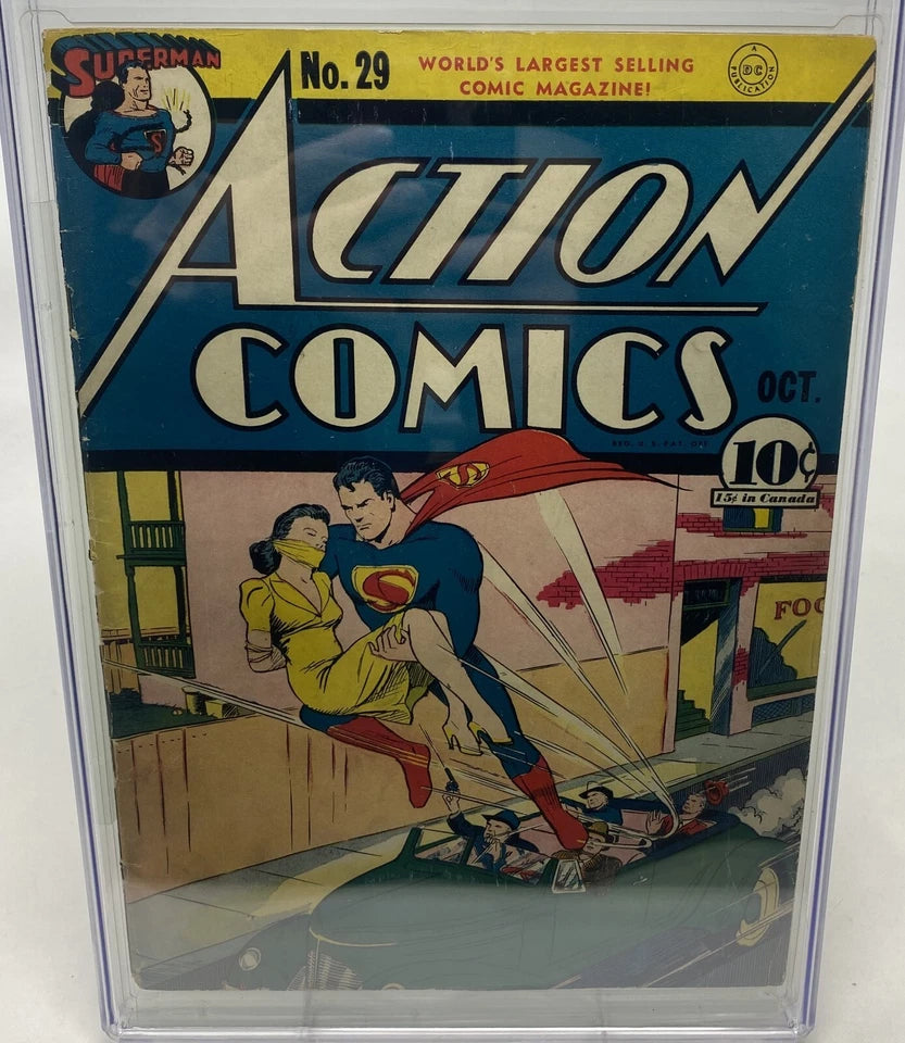 ACTION COMICS #29 - 1940 - CGC 4.0 - 1ST LOIS LANE CV JERRY ROBINSON COLLECTION