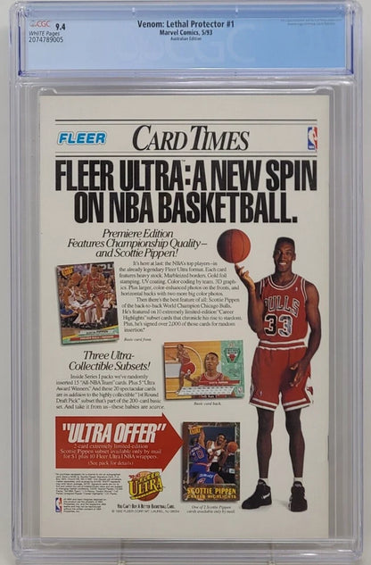 VENOM LETHAL PROTECTOR #1 AUSTRALIAN - MARVEL 1993 - CGC 9.4