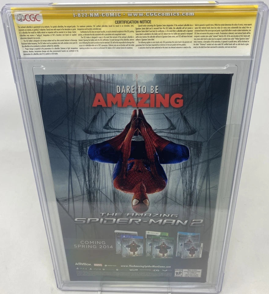 AMAZING SPIDER-MAN #1 - MARVEL 2014 - CGCS 9.8 - ALEX ROSS COVER SIGNED BY STAN LEE