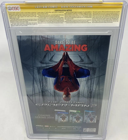 AMAZING SPIDER-MAN #1 - MARVEL 2014 - CGCS 9.8 - ALEX ROSS COVER SIGNED BY STAN LEE