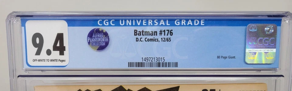 BATMAN #176 - DC 1965 - CGC 9.4 - ALFRED PENNYWORTH COLLECTION